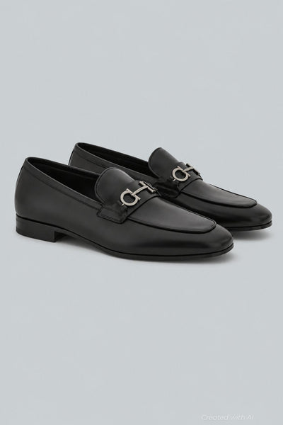 Men’s Balty Gancini Leather Loafers - Black - 9.5 - Loafers