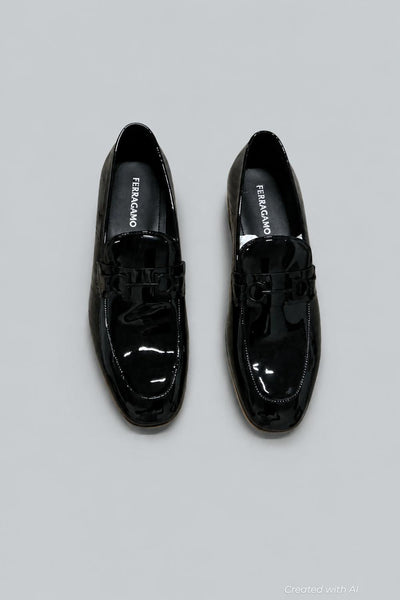 Men’s Baltyver Patent Leather Loafers - Nero - Loafers