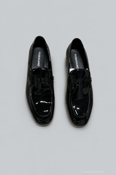 Men’s Baltyver Patent Leather Loafers - Nero - Loafers