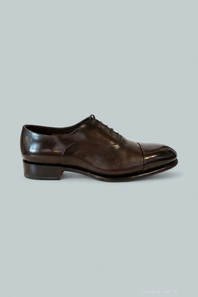 Men’s Carter Lace Up Cap Toe Oxford Dress Shoes - Dark Brown - 11 - Oxford