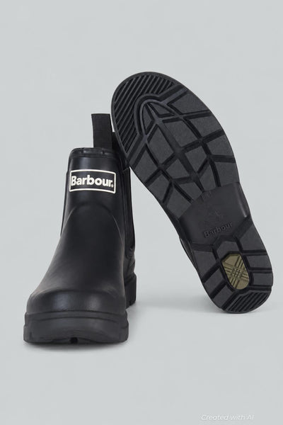 Men’s Chelsea Wellington Boots - Black - 9 - Boots