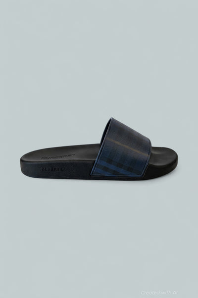 Men’s Furley Check Slide Sandals - Midnight Ip Chk - 42 EU 9D US - Sandal