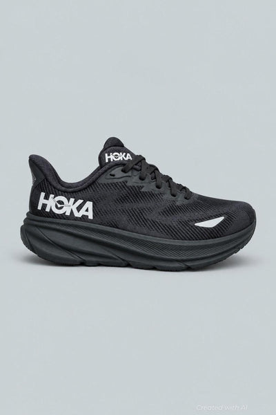 Men’s HOKA Clifton 9 Gtx Running Shoes - Black/Black/Black - 8 - Sneaker