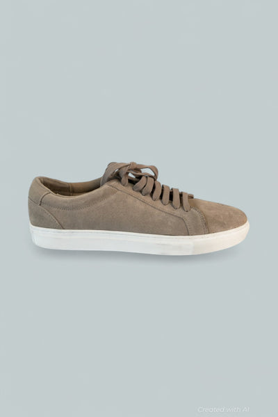 Men’s Lace Up Sneakers Exclusive - Taupe Suede - Sneaker