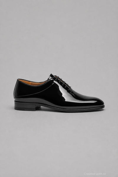 Men’s Lagos Patent Formal Lace Up Shoes - Black - Oxford
