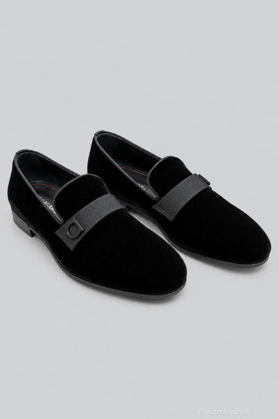 Men’s Lapo Smoking Slipper Loafers - Nero - 9 - Loafers