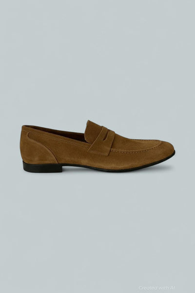 Men’s Lastra Unlined Suede Loafers - Cognac Suede - 12 - Loafers