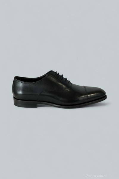 Men’s Nico Lace Up Cap Toe Oxford Dress Shoes - Black - 9.5 - Oxford