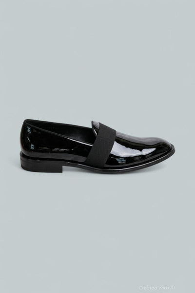 Men’s Patent Derrek Loafers - Black - Loafers