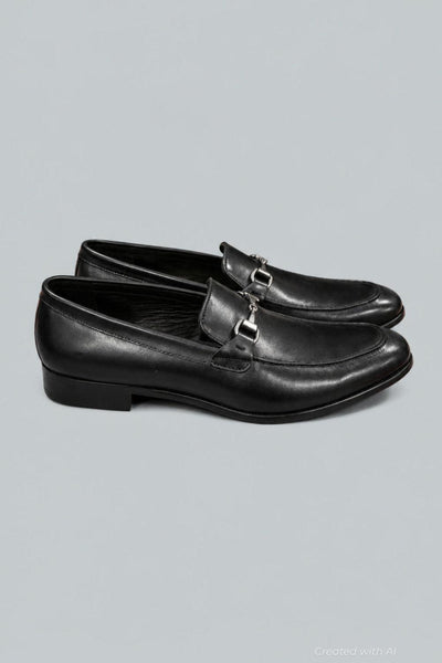 Men’s Slip On Bit Loafers Exclusive - Black - Sandal