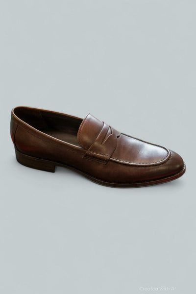 Men’s Slip On Penny Loafers Exclusive - Brown - Loafers