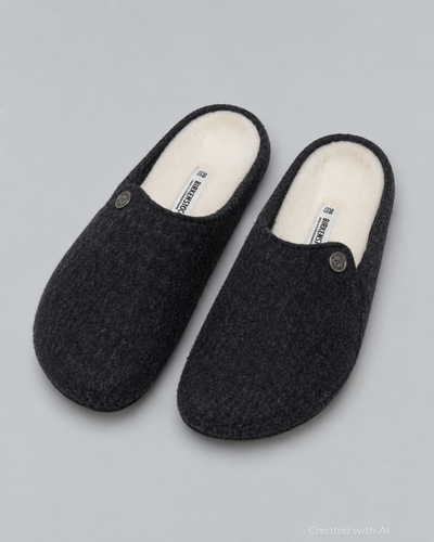 Men’s Zermatt Shearling Clogs - Gray - 10 10.5US / 43EU - Clog