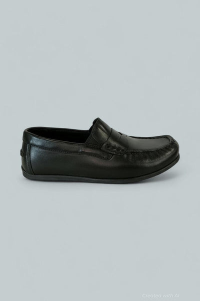 Moc Toe Penny Driver - Black - 5 BIG KID M - Loafers