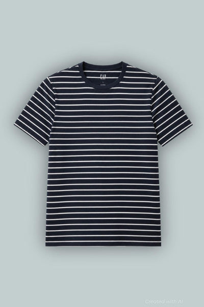 Modern Crewneck T-Shirt - Black/White - Large - T-shirt