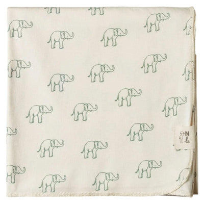 Muslin Wrap - Elephant Print - OS - Blanket