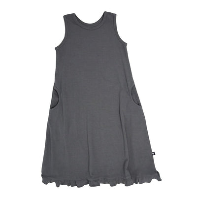 Summer Boho Dress - Charcoal Ribbed - Dresses
