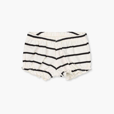 Ruffle Bloomers - Black + White Mod Stripe