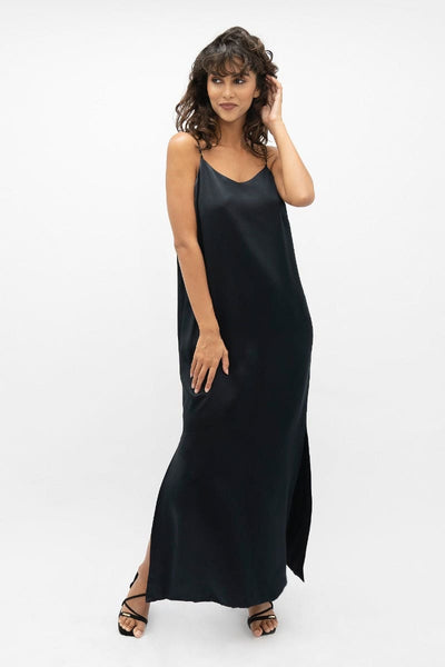 Calabar Slip Dress - Black