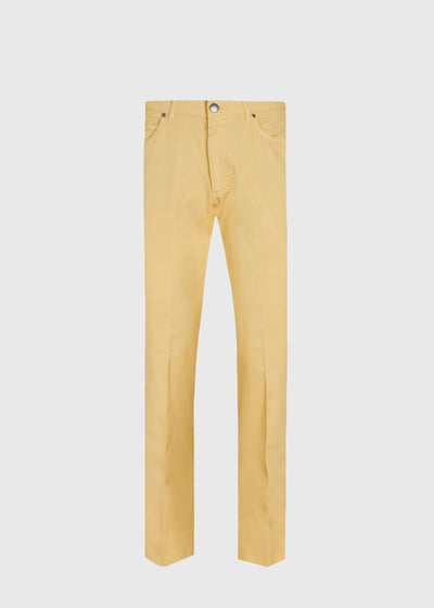Five Pocket Gabardine Twill Pant - Yellow