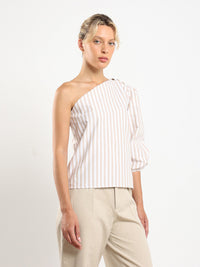 Sola Top - Beige Stripe