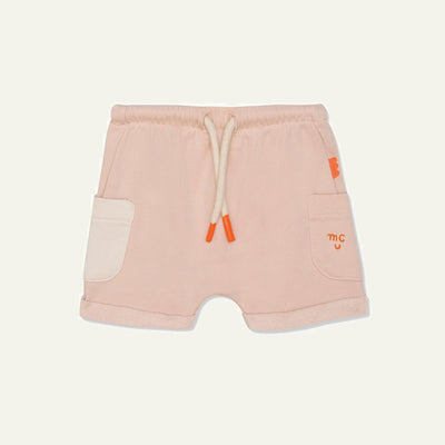 Recycled Cotton Misty Rose Baby Shorts - Misty Rose - FINAL SALE - Shorts