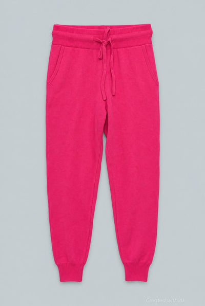 Nellie Cashmere Joggers - Hot Pink - XS - Sweatpant