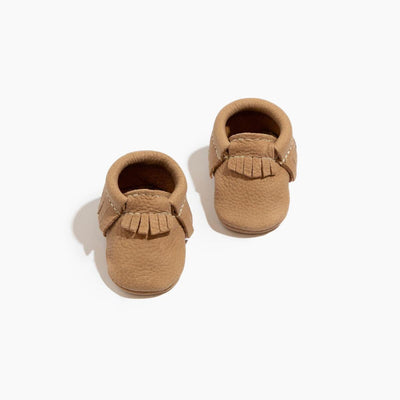 Newborn Weathered Brown Moccasin Baby Shoe - Soft Sole / Newborn - ’Moccasin - Kids Adult’