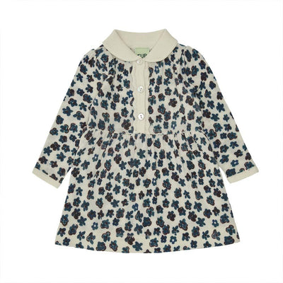 Baby Sweater Dress - Ecru/Indigo - Dresses