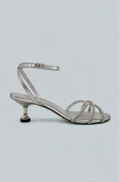 Nudistini Shine Sandals 50 - Silver/Clear - US W 7 - Sandals