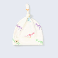 Top Knot Cap - Rainbow Dinosaurs