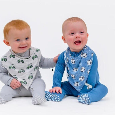 Baby Bib - Soccer Captain/Blue Gingham - OS - Bib