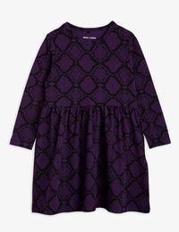 Snakeskin Ls Dress - Purple