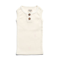 Organic Vintage Henley Tank - Vanilla