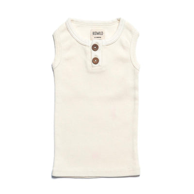 Organic Vintage Henley Tank - Vanilla - Henley