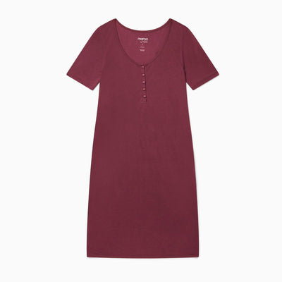 Adult Bump to Baby Nightdress - Burgundy - Medium - Nightgown