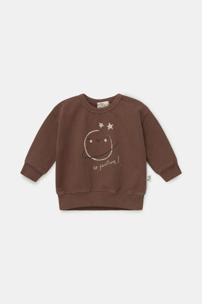 Organic baby print sweatshirt - Brown - Crewneck Sweatshirt