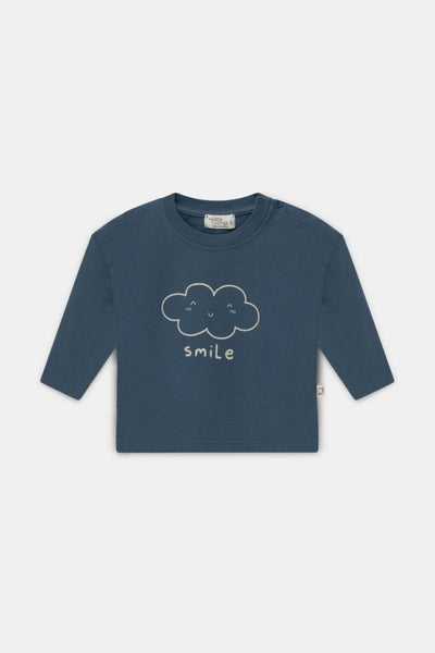 Organic basic print baby t-shirt - Blue - shirt - baby
