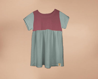 Organic Cotton Color Block Dress - Whilshire-short - Dresses