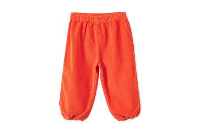 Organic Cotton Corduroy Trousers - Dark Coral - 0-6 Months - Pants