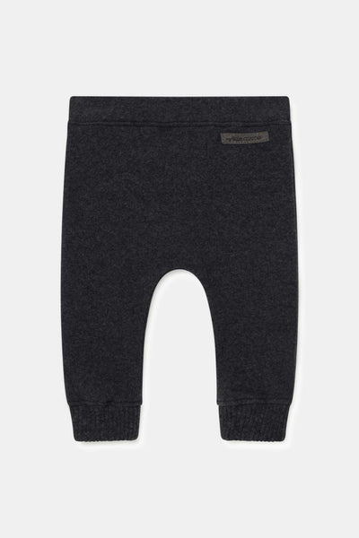 Organic knit baby pants - Dark grey - pants - baby