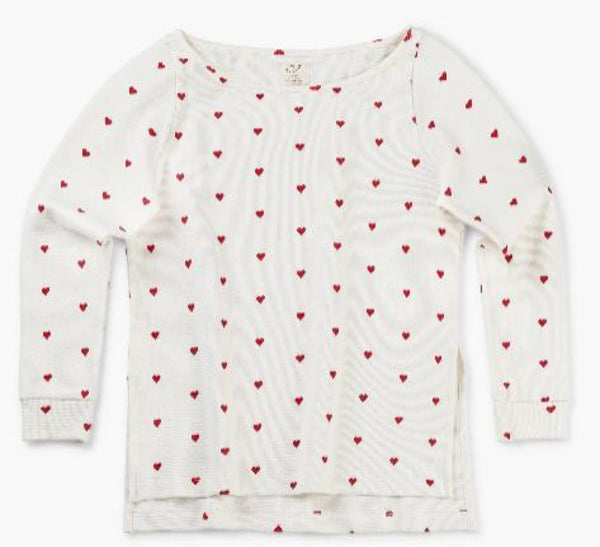 Organic Lounge Top - Tiny Hearts - T-shirt