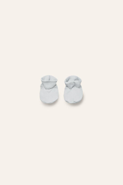 Organic Pima Cotton Baby Booties - Light Blue - Bootie