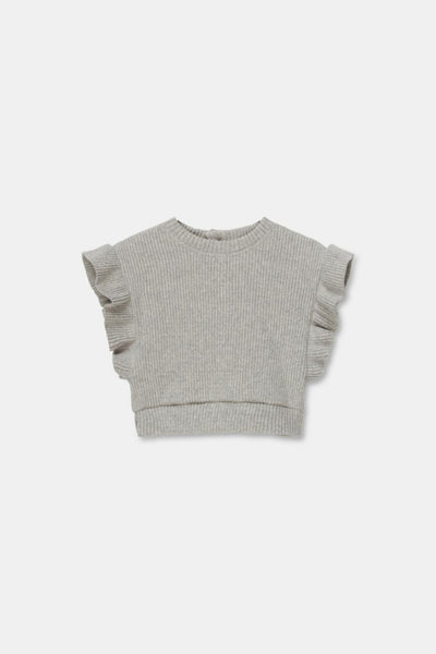 Organic rib baby vest - Light grey - Shirt