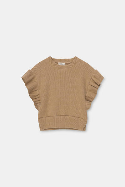 Organic rib vest - Camel - Shirt