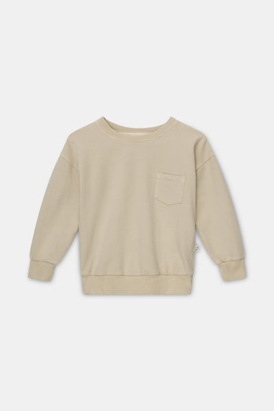 Organic sweatshirt - Stone - 6Y - Crewneck Sweatshirt