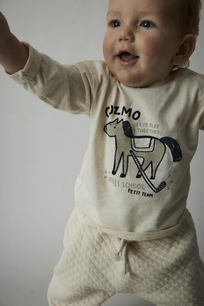 Organic Warm Baby T-Shirt Team - Ivory - T-shirt