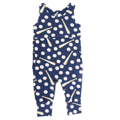 Overall - Little Slugger Navy - Romper
