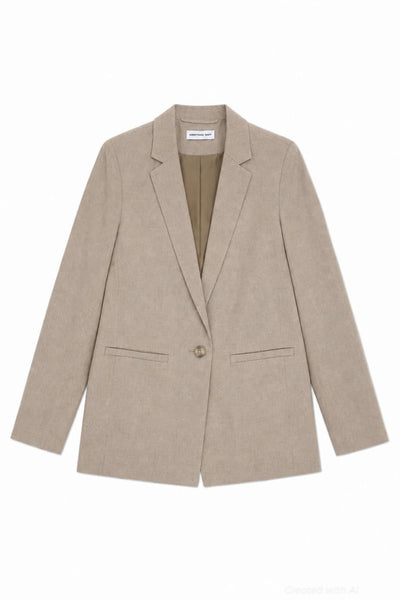 Oversized Classic Blazer - Ecru - Blazer