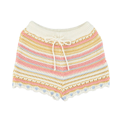 Paloma Shorts - Pink Crochet