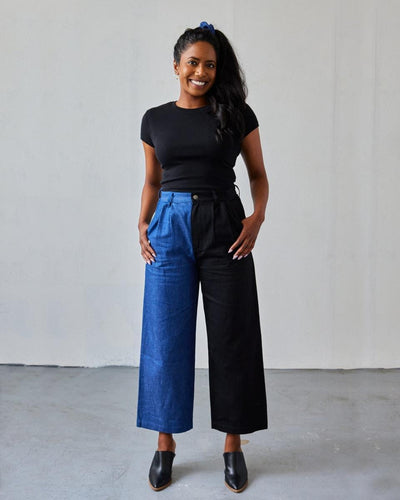The Stevie Pant - Blue/Black